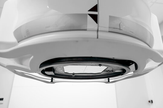 Cancer therapy, advanced medical linear accelerator in the therapeutic oncology to treat patients with cancer