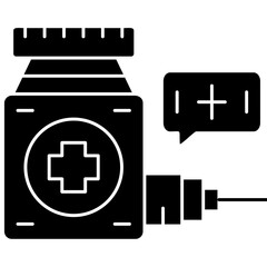 Fototapeta premium Vaccine Icon Vector Element