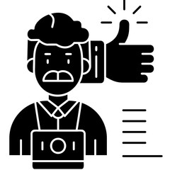 Thumbs Up Icon Vector Element