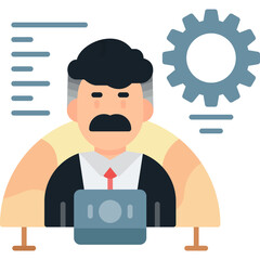 Outsourcing Icon Vector Element