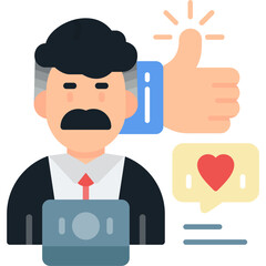 Like Icon Vector Element