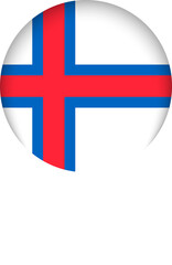 Fototapeta premium Faroe Islands Flag Marker Icon