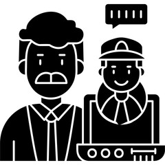 Job Interview Icon Vector Element