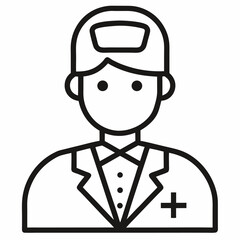 doctor outline vector icon