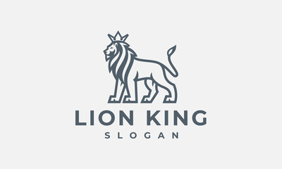 lion logo vector illustration, luxury lion logo template