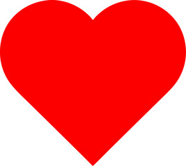 red heart on white background
