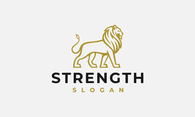 lion logo vector illustration, luxury lion logo template