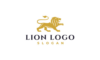 lion logo vector illustration, luxury lion logo template