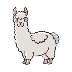 alpaca icon, alpaca vector illustration-simple illustration of alpaca, perfect for alpaca logos and icons