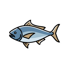 amberjack icon, amberjack vector illustration-simple illustration of amberjack, perfect for amberjack logos and icons