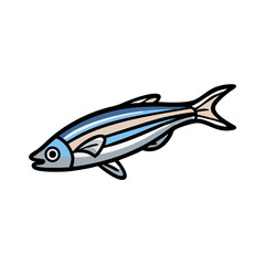 anchovy icon, anchovy vector illustration-simple illustration of anchovy, perfect for anchovy logos and icons
