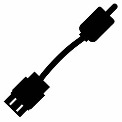 Basic Cable Connector Black Vector