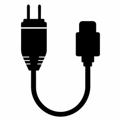 Basic Cable Connector Black Vector