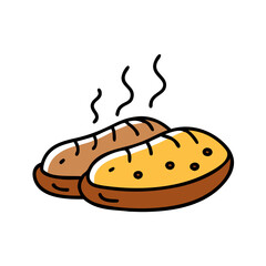 baked potato icon, baked potato vector illustration-simple illustration of baked potato, perfect for baked potato logos and icons