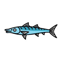 barracuda icon, barracuda vector illustration-simple illustration of barracuda, perfect for barracuda logos and icons