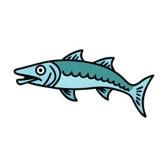 barracuda icon, barracuda vector illustration-simple illustration of barracuda, perfect for barracuda logos and icons
