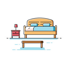bed bench icon, bed bench vector illustration-simple illustration of bed bench, perfect for bed bench logos and icons