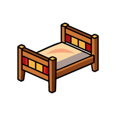 bed frame icon, bed frame vector illustration-simple illustration of bed frame, perfect for bed frame logos and icons