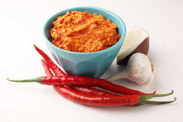 Dry garlic chutney made from red chilly and dry coconut and lahsun which is famous in maharashtra