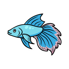betta fish icon, betta fish vector illustration-simple illustration of betta fish, perfect for betta fish logos and icons