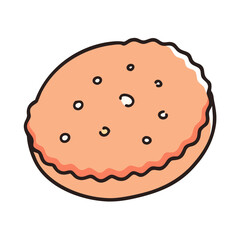biscuit icon, biscuit vector illustration-simple illustration of biscuit, perfect for biscuit logos and icons