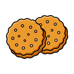 biscuit icon, biscuit vector illustration-simple illustration of biscuit, perfect for biscuit logos and icons