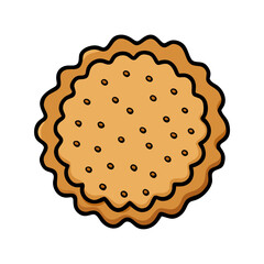biscuit icon, biscuit vector illustration-simple illustration of biscuit, perfect for biscuit logos and icons
