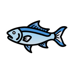 bluefish icon, bluefish vector illustration-simple illustration of bluefish, perfect for bluefish logos and icons