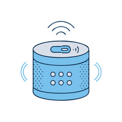 bluetooth speaker icon, bluetooth speaker vector illustration-simple illustration of bluetooth speaker, perfect for bluetooth speaker logos and icons