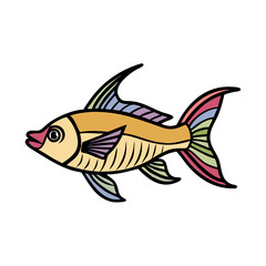 Fototapeta premium bolivian ram fish icon, bolivian ram fish vector illustration-simple illustration of bolivian ram fish, perfect for bolivian ram fish logos and icons