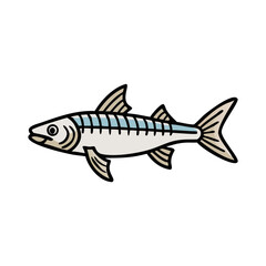 bonefish icon, bonefish vector illustration-simple illustration of bonefish, perfect for bonefish logos and icons