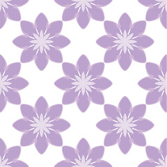 Colorful purple geometric flower pattern for fabric and background.