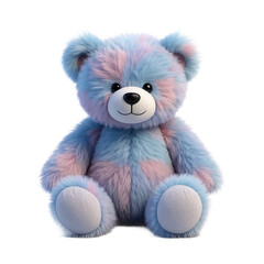 Teddy bear plush toy cotton candy colors soft cute gift png
