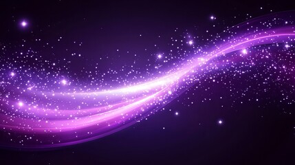Obraz premium Purple Abstract Background with Sparkling Glowing Waves Elegant Design Perfect for Digital Projects Website Banners Presentations and More High Resolution Image Ideal for Various Applications Offers a