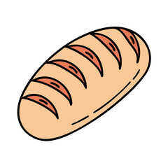 bread loaf icon, bread loaf vector illustration-simple illustration of bread loaf, perfect for bread loaf logos and icons