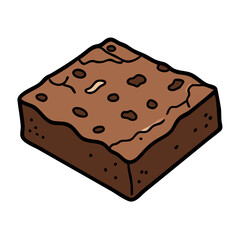 brownie square icon, brownie square vector illustration-simple illustration of brownie square, perfect for brownie square logos and icons