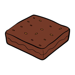 brownie square icon, brownie square vector illustration-simple illustration of brownie square, perfect for brownie square logos and icons