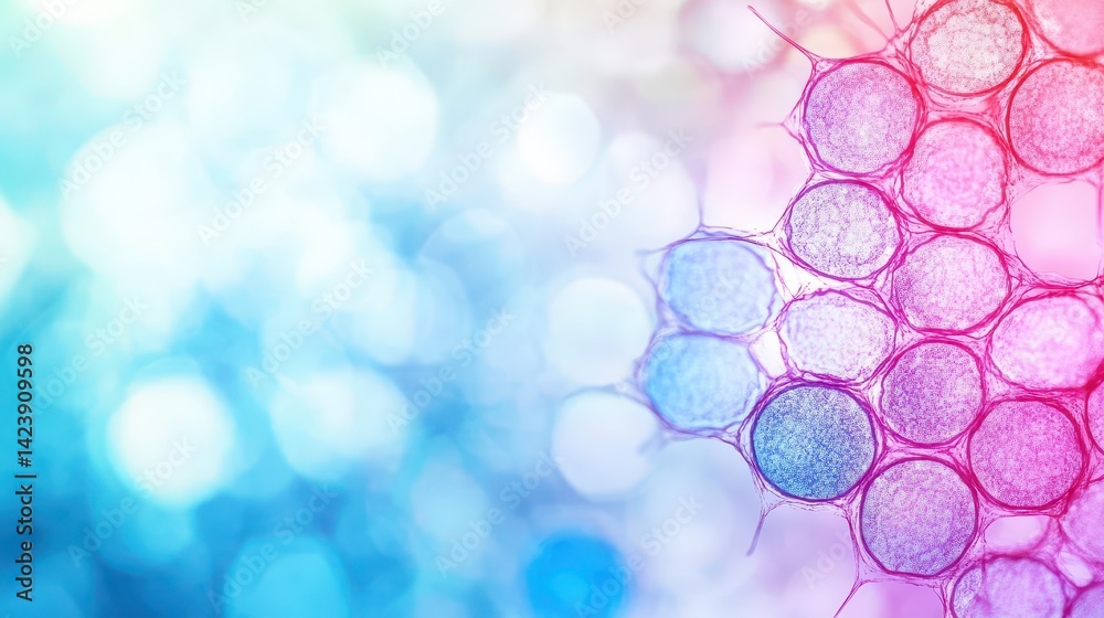 Poster intricate close up of a chromosome showcasing its unique structure and patterns under a microscope i