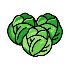 brussels sprouts icon, brussels sprouts vector illustration-simple illustration of brussels sprouts, perfect for brussels sprouts logos and icons