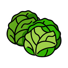 brussels sprouts icon, brussels sprouts vector illustration-simple illustration of brussels sprouts, perfect for brussels sprouts logos and icons