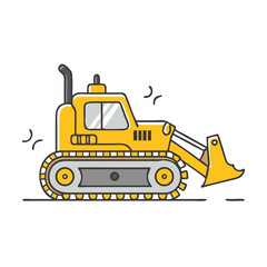bulldozer icon, bulldozer vector illustration-simple illustration of bulldozer, perfect for bulldozer logos and icons