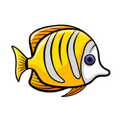 butterflyfish icon, butterflyfish vector illustration-simple illustration of butterflyfish, perfect for butterflyfish logos and icons