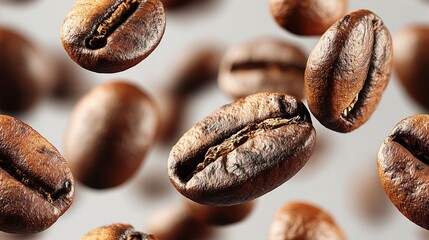 Closeup of Roasted Coffee Beans