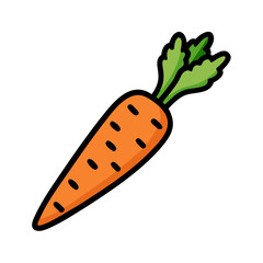 carrot icon, carrot vector illustration-simple illustration of carrot, perfect for carrot logos and icons