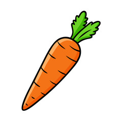 carrot icon, carrot vector illustration-simple illustration of carrot, perfect for carrot logos and icons