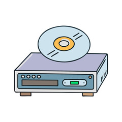 Fototapeta premium cd dvd player icon, cd dvd player vector illustration-simple illustration of cd dvd player, perfect for cd dvd player logos and icons