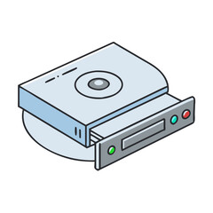 Obraz premium cd dvd player icon, cd dvd player vector illustration-simple illustration of cd dvd player, perfect for cd dvd player logos and icons