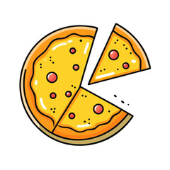 cheese pizza icon, cheese pizza vector illustration-simple illustration of cheese pizza, perfect for cheese pizza logos and icons