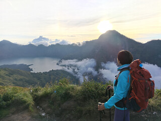 Plawangan Senaru Base camp, Mount Rinjani,Lombok Indonesia