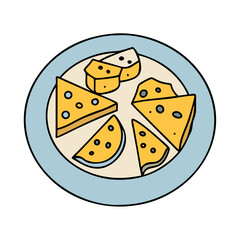 cheese platter icon, cheese platter vector illustration-simple illustration of cheese platter, perfect for cheese platter logos and icons